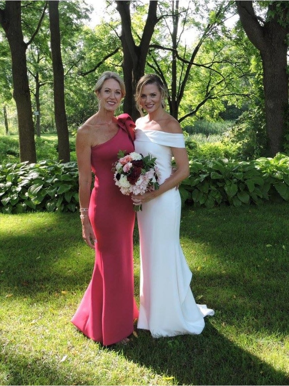 Elegant One-Shoulder Fuchsia Evening Gown by Jovani
